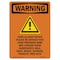Signmission OSHA WARNING Sign, Food Allergy Notice W/ Symbol, 18in X 12in Decal, 12" W, 18" L, Portrait OS-WS-D-1218-V-13202 - alternate 1